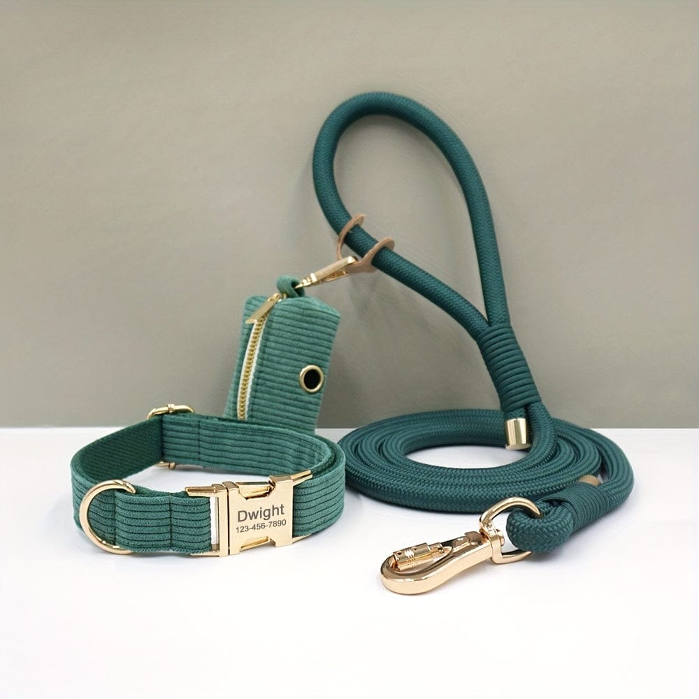 Personalized Corduroy Dog Walking Set