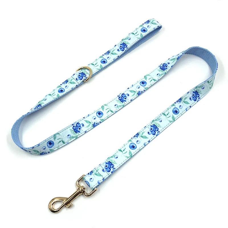 Summer Fruit Personalized Dog Bowtie Collar and Leash Set, Custom Laser Pet Necklace, Cute Pet Accessory