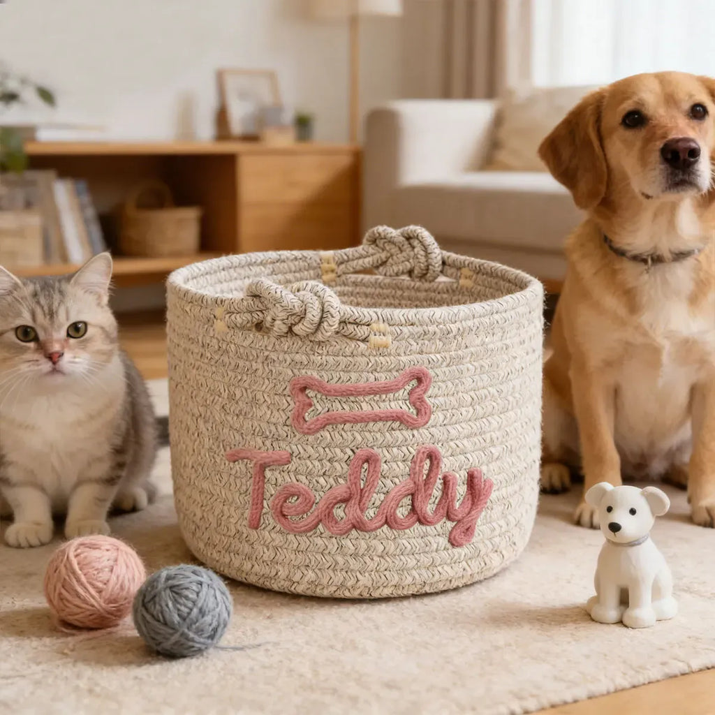 DDPaws  White 5 / M Cute Custom Pet Basket