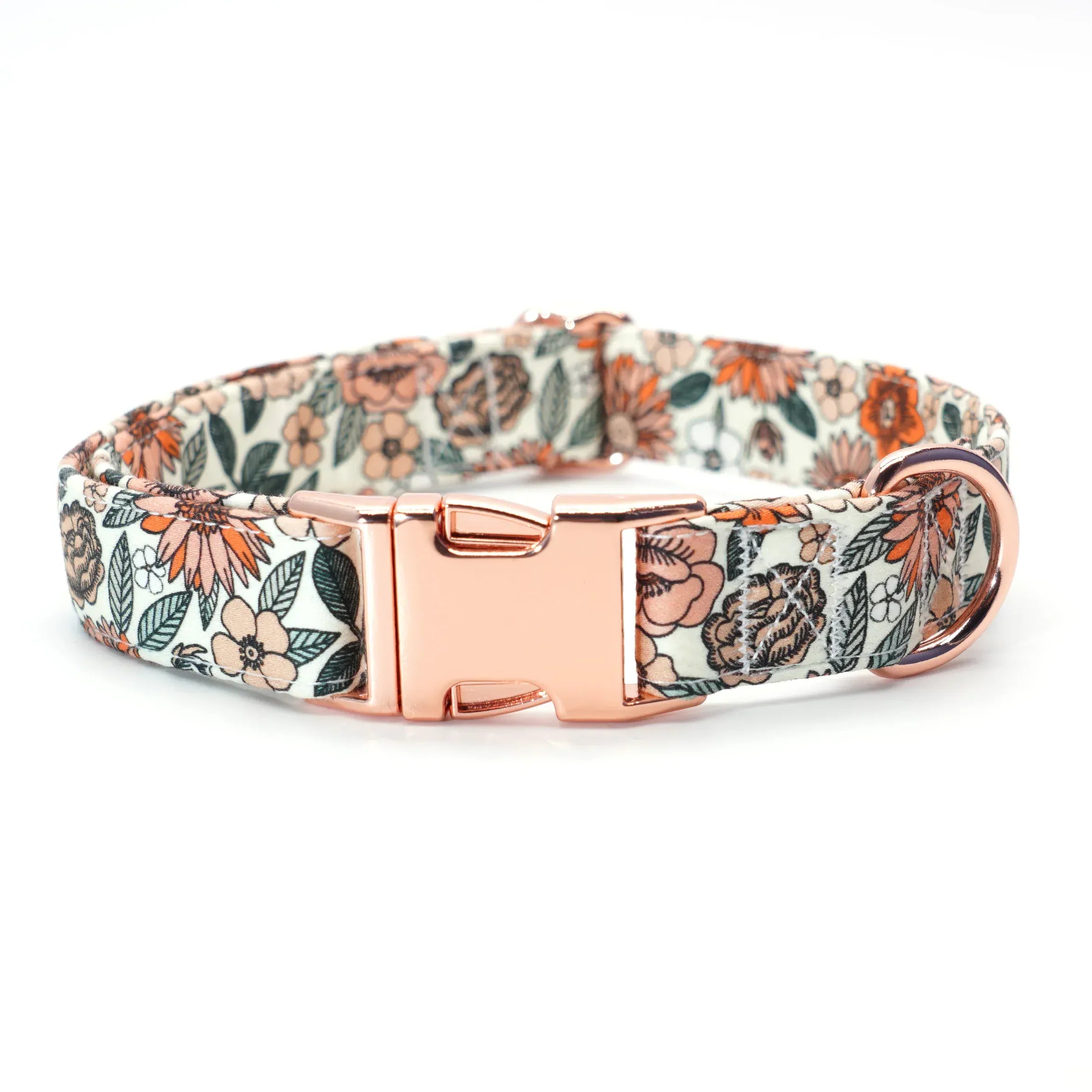 DDPaws  Personalized Boho Floral Girly Dog Collar Flower with Matching Leash and Harness