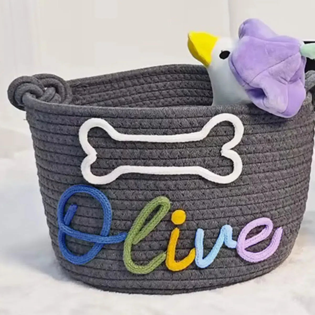 DDPaws  Grey 2 / M Cute Custom Pet Basket