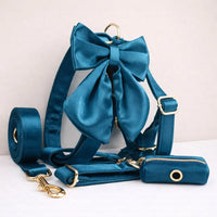 Blue Green Satin Set
