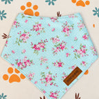Designed Blue Blossom Floral Dog Vest Set