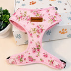 Designed Pink Blossom Floral Dog Vest Set