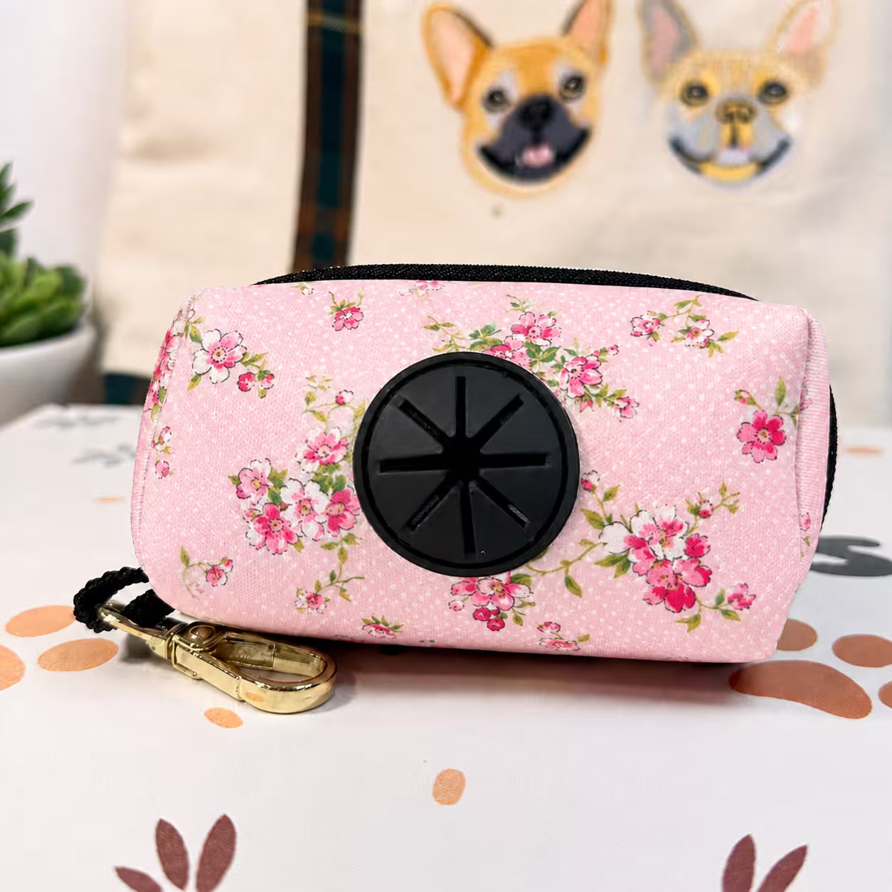 Designed Pink Blossom Floral Dog Vest Set