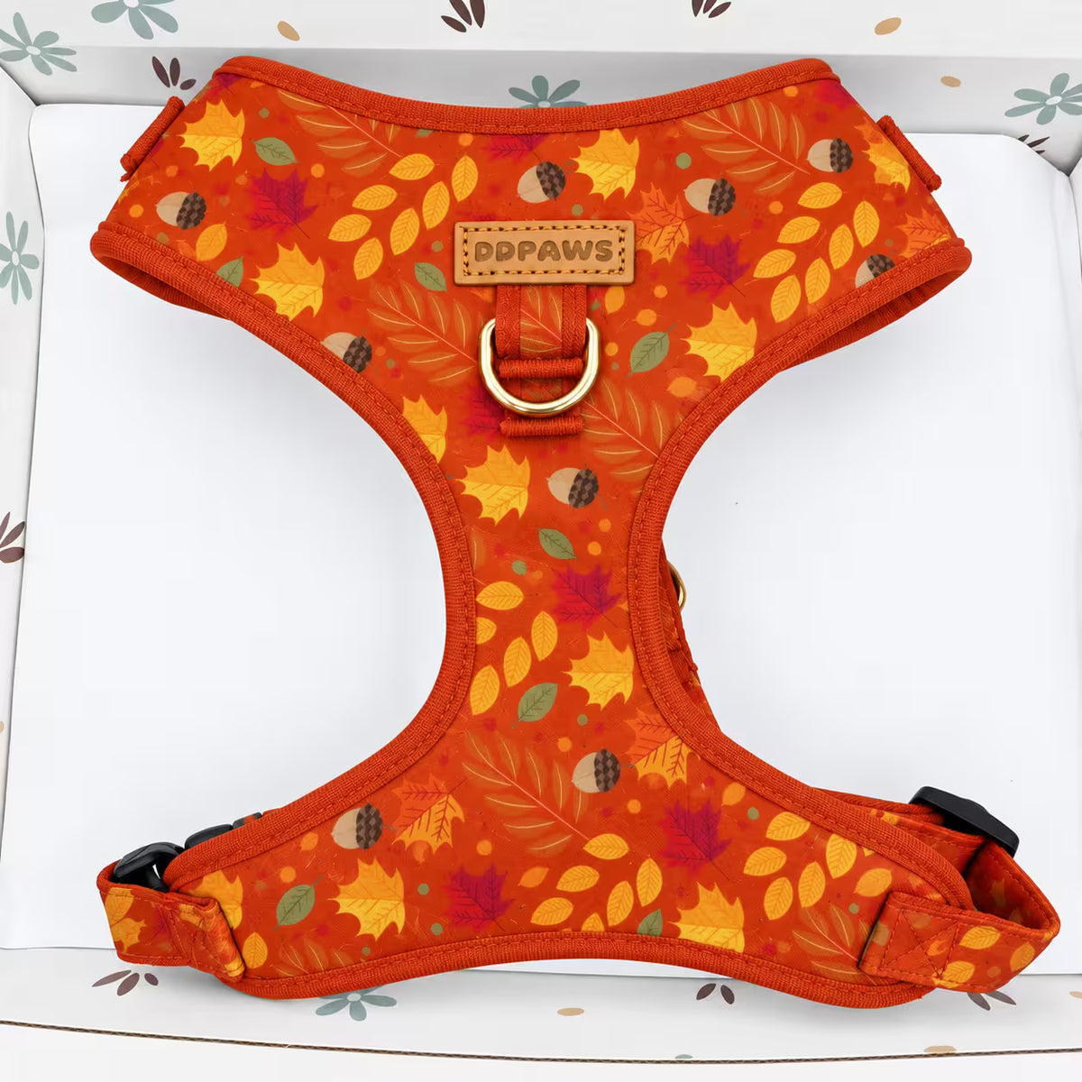 Designed Falling Leaves Dog Vest Set