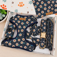 Designed Midnight Daisy Floral Dog Vest Set