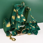 Green Feather Velvet Floral Set