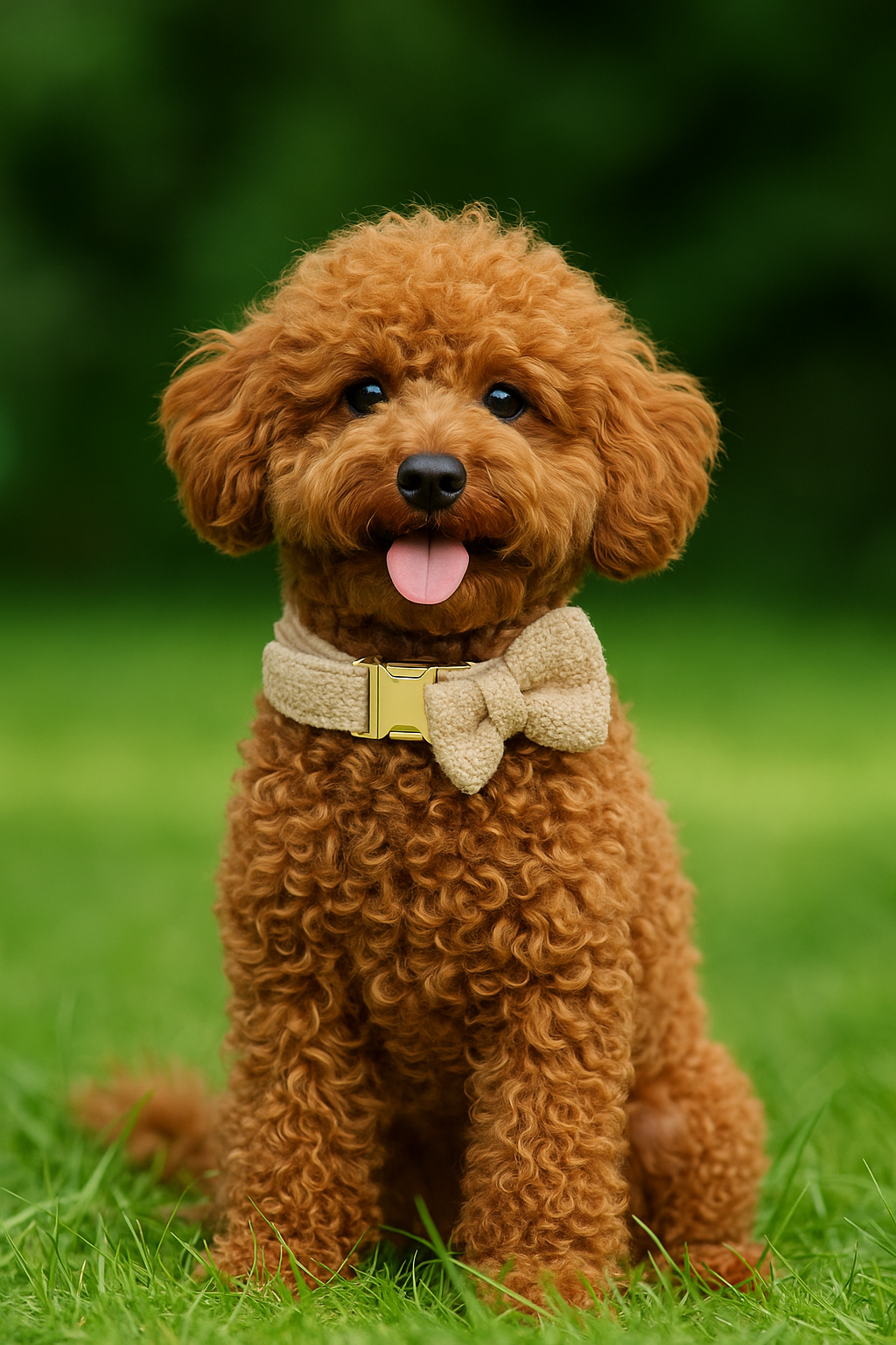 Teddy Velvet Personalized Dog Collar, Leash & Harness Set