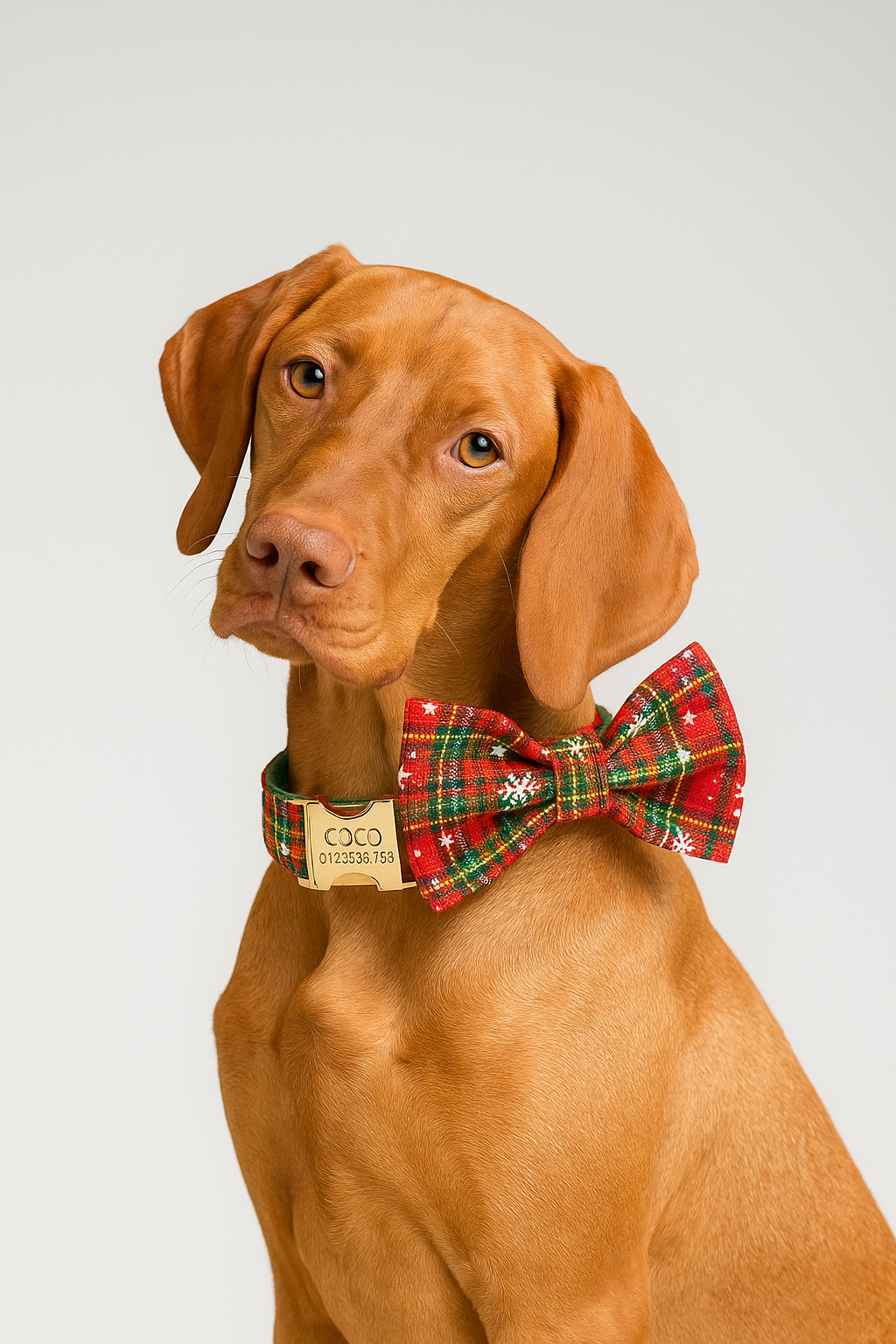 Christmas Personalized Dog Collar, Leash & Harness Set