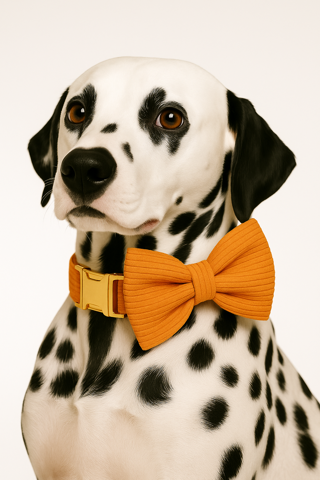 Orange Corduroy Personalized Dog Collar, Leash & Harness Set