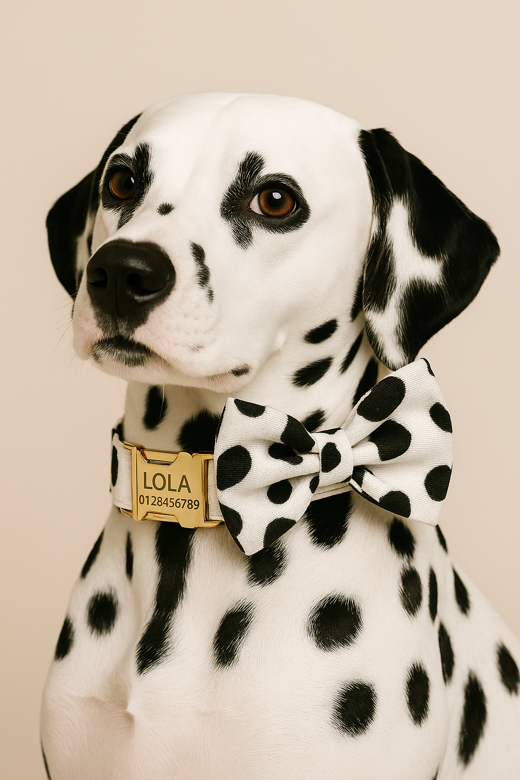 Gray Lattice Personalized Dog Collar, Leash & Harness Set