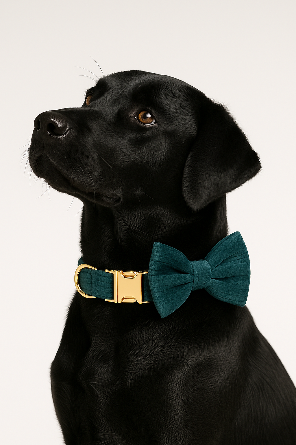 Dark green Corduroy Personalized Dog Collar, Leash & Harness Set