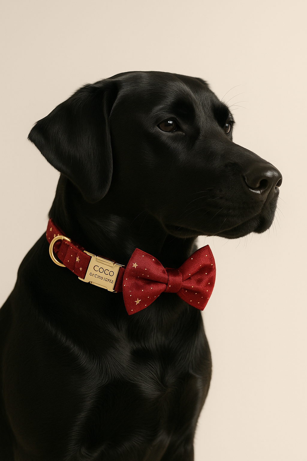 Red Personalized Dog Collar, Leash & Harness Set