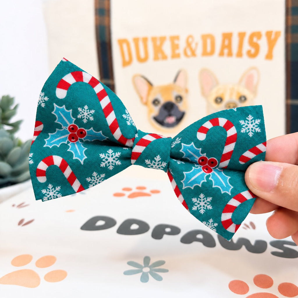 Designed Christmas Candy Cane Dog Harness Set