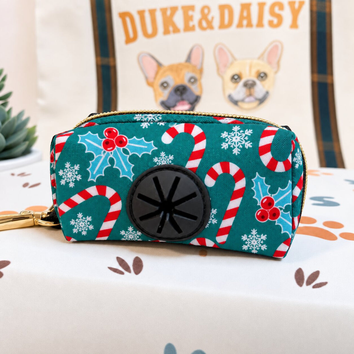 Designed Christmas Candy Cane Dog Harness Set