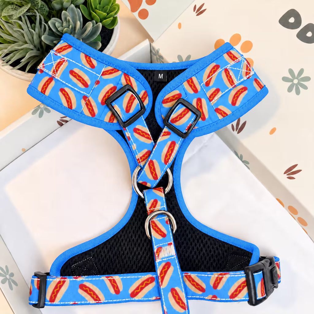 Designed Blue Hot Dog Vest Set