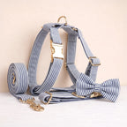 Designed Navy White Plaid Set