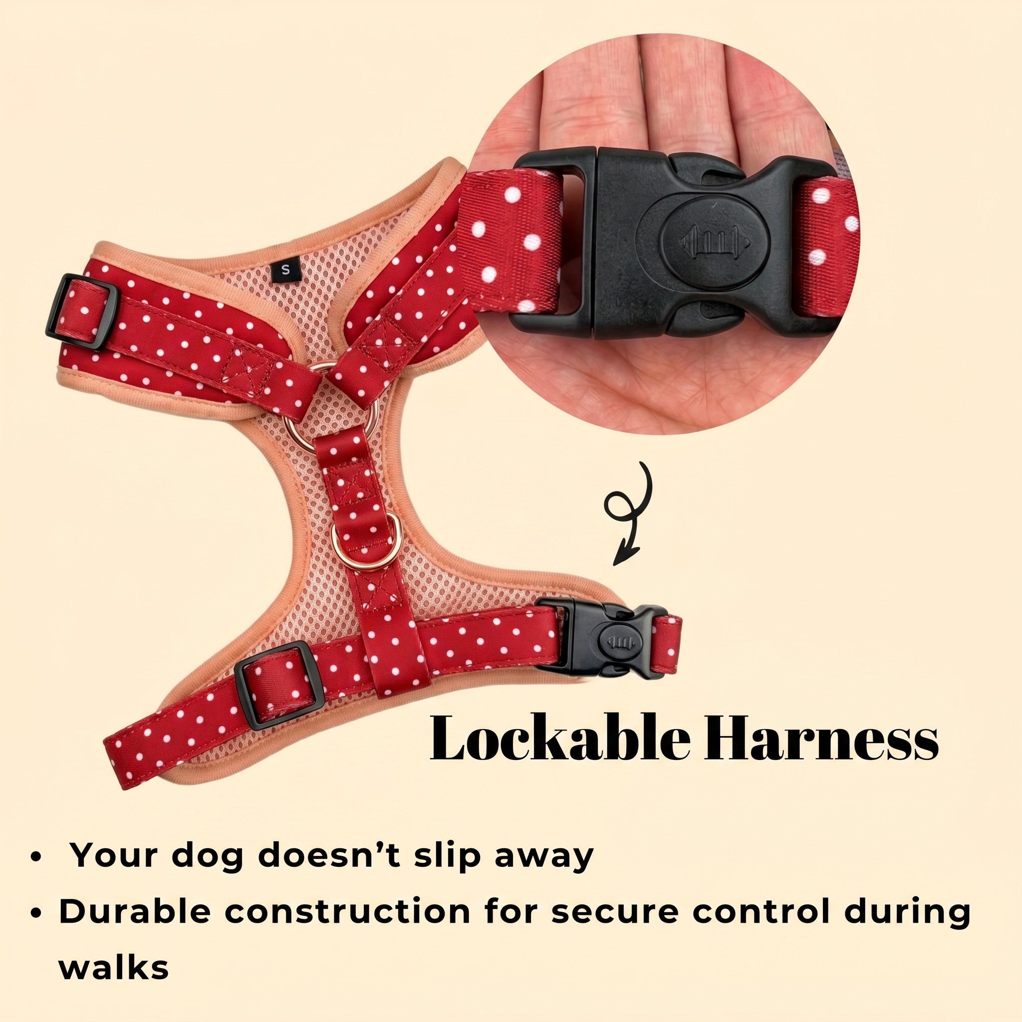 Designed Red Polka Dot Dog Vest Set