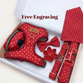 Designed Red Polka Dot Dog Vest Set