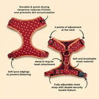 Designed Red Polka Dot Dog Vest Set