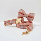 Coral Pink Plaid Set