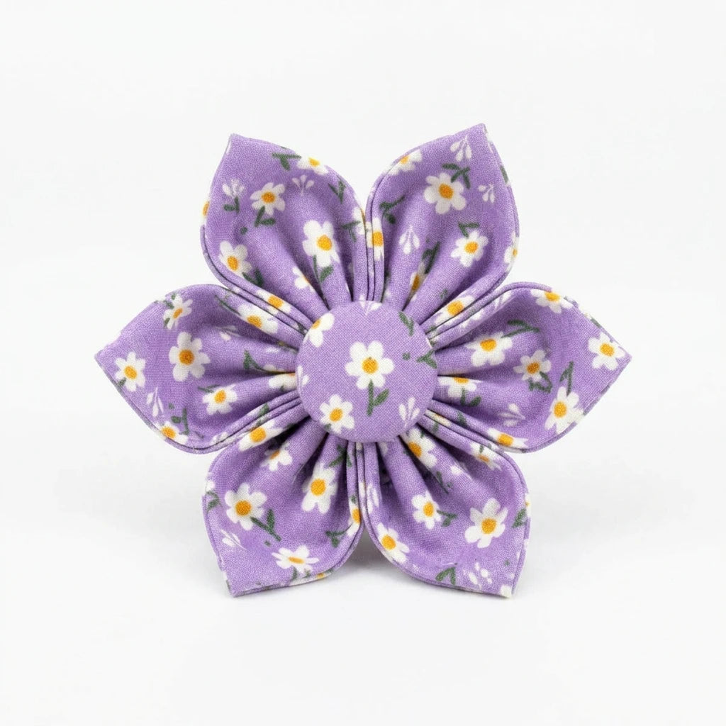 Designed Purple Daisy Dog Vest Set