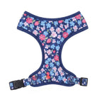 D&D Paws Harness Designed Navy Retrol Floral Dog Vest Set
