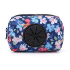 D&D Paws Poop Bag Holder Designed Navy Retrol Floral Dog Vest Set
