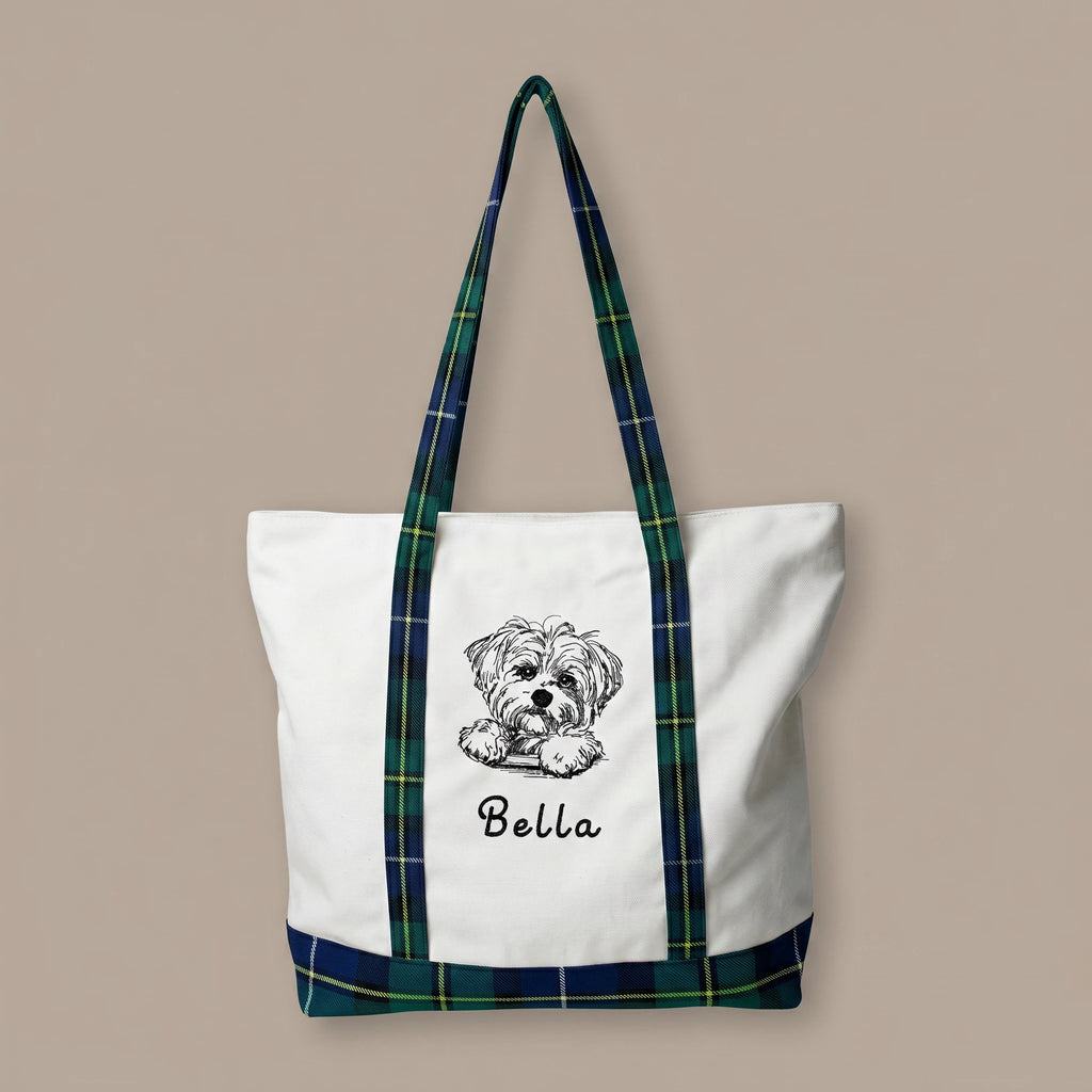 Embroidered Canvas Tote Bag