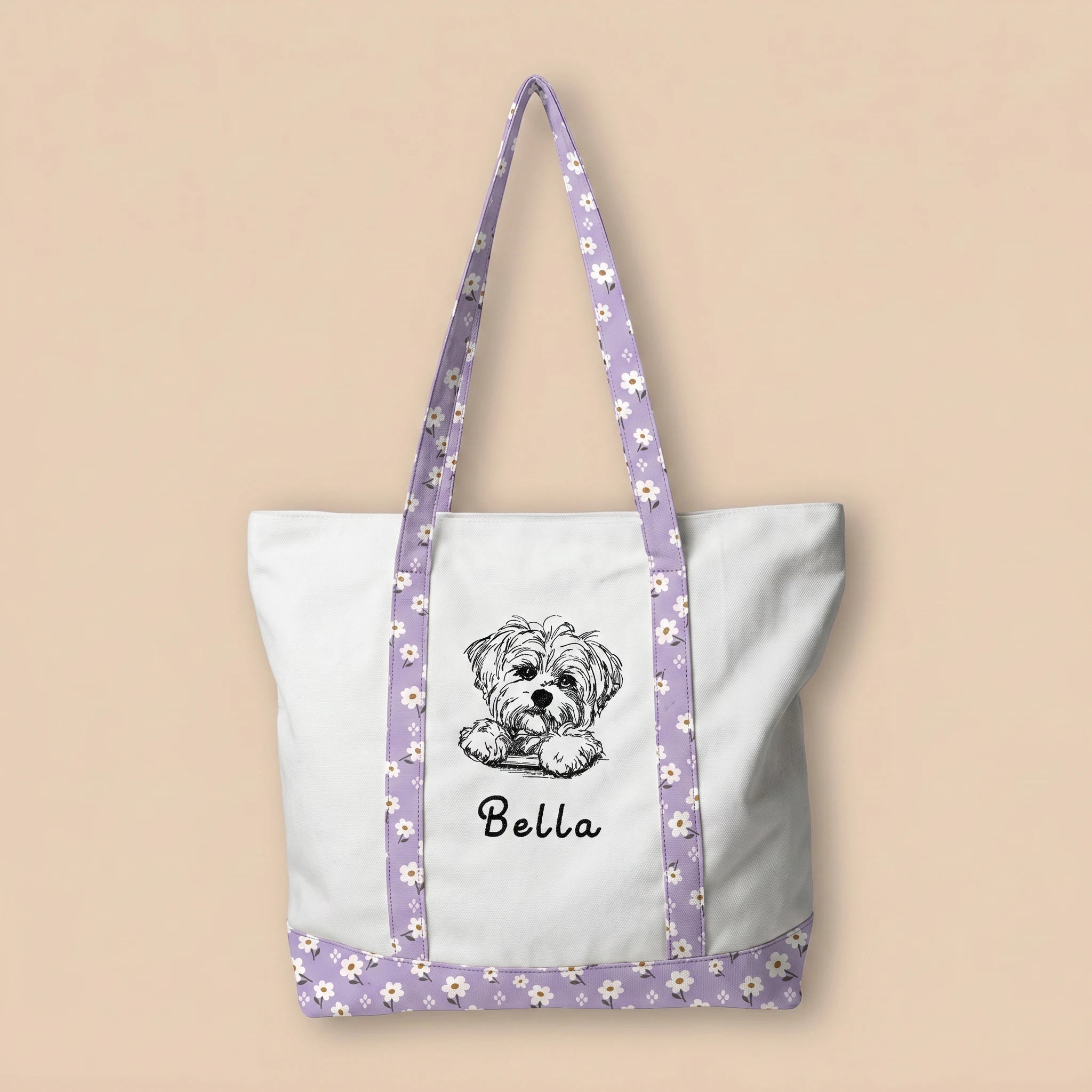 Embroidered Canvas Tote Bag