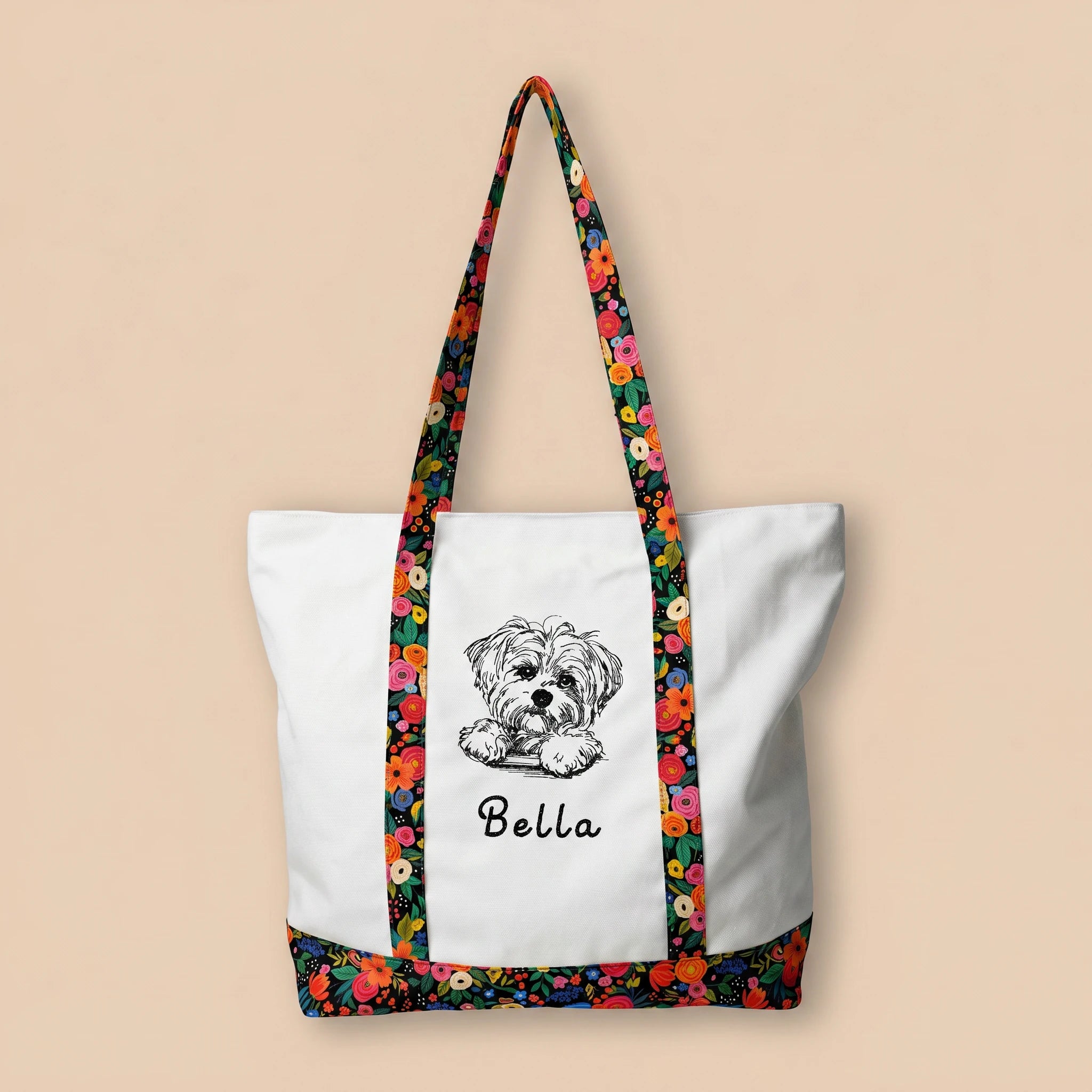 Embroidered Canvas Tote Bag