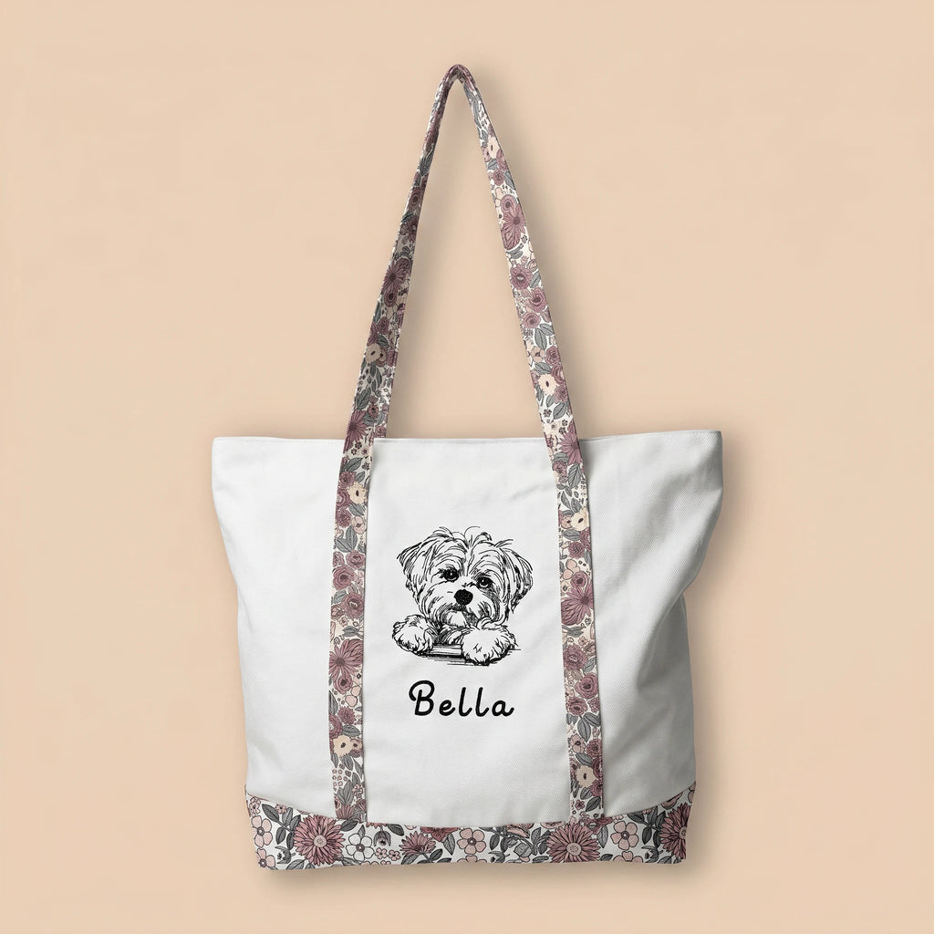 Embroidered Canvas Tote Bag