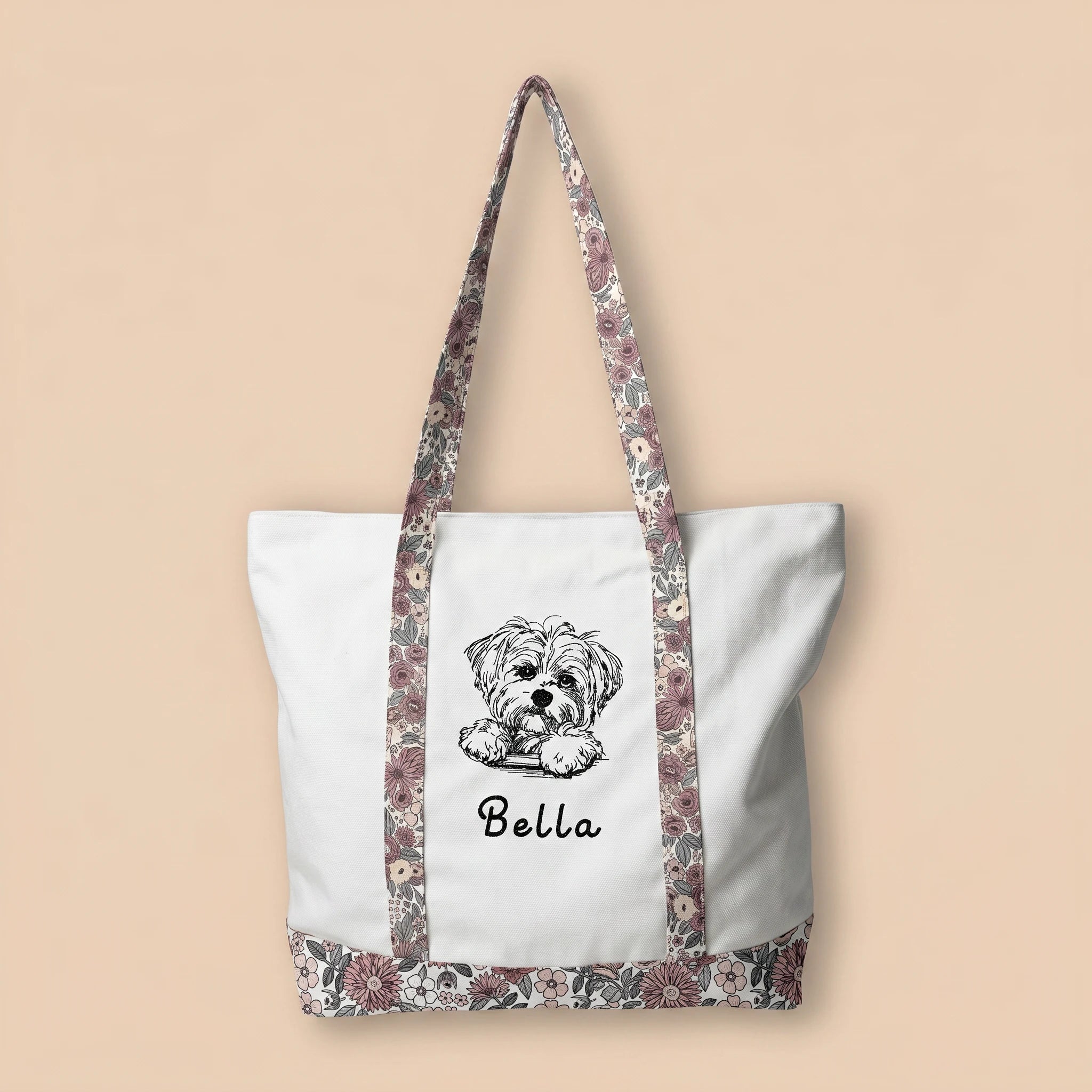 Embroidered Canvas Tote Bag