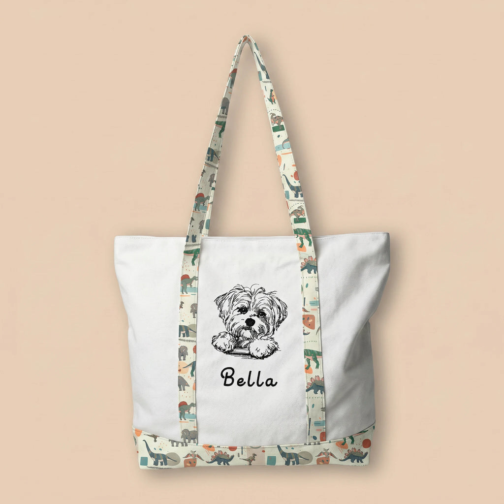 Embroidered Canvas Tote Bag