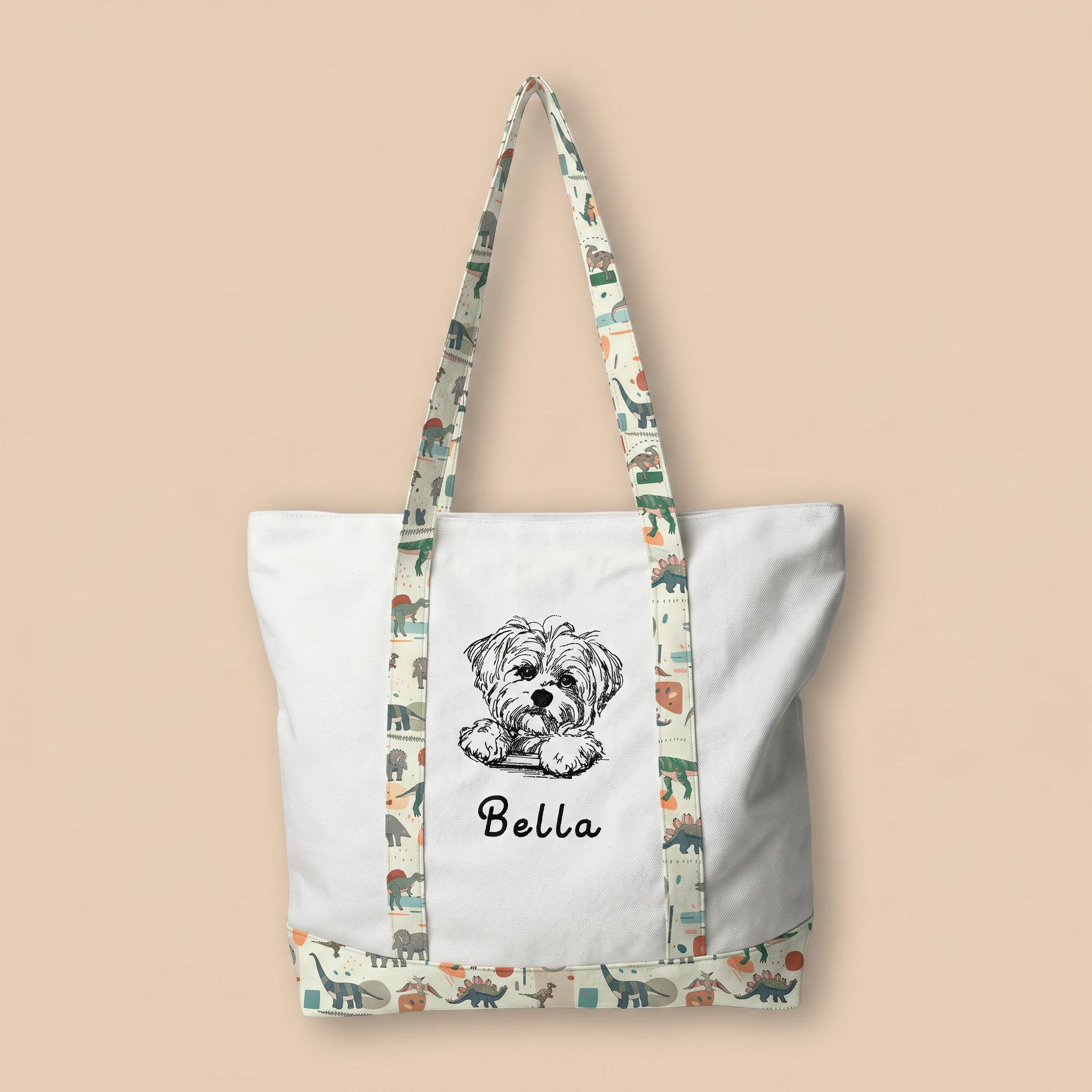 Embroidered Canvas Tote Bag