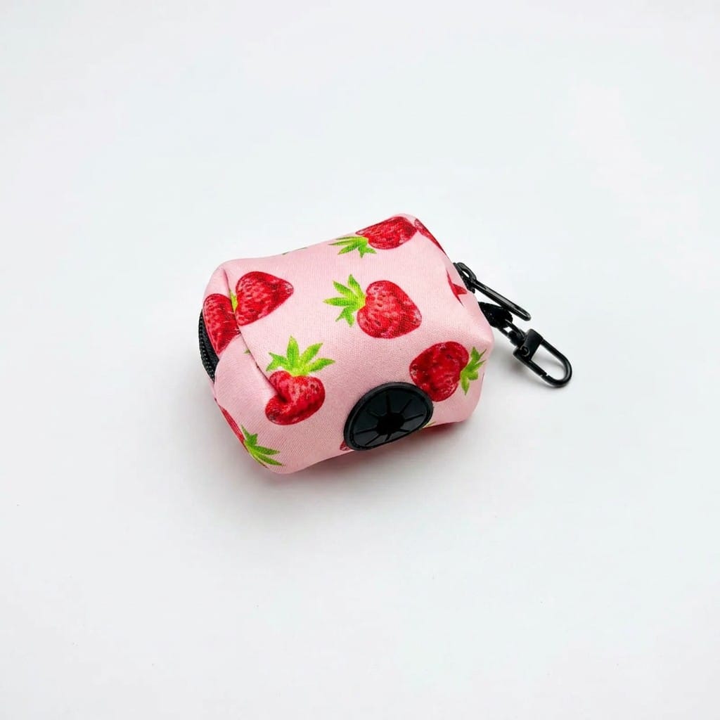 D&D Paws Poop Bag Holder Designed Straberry Dog Vest Set