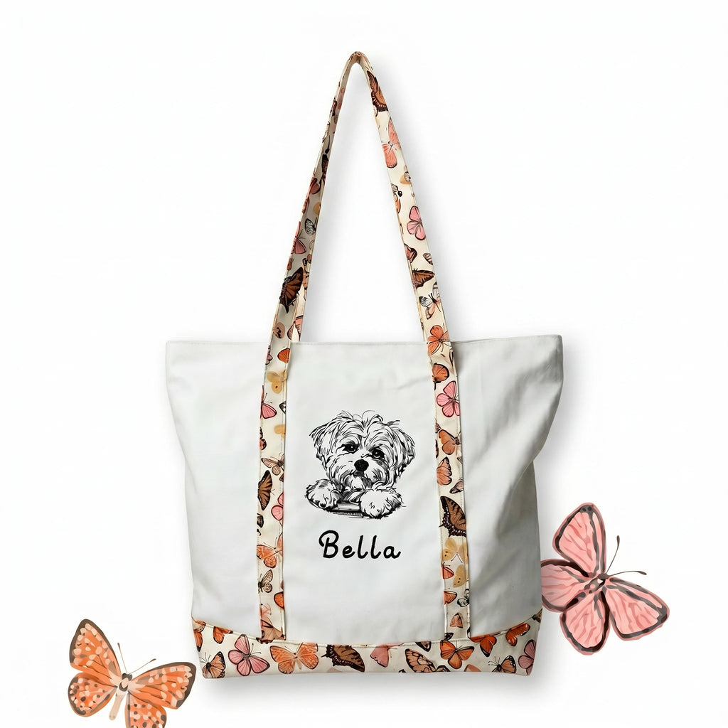 Embroidered Canvas Tote Bag