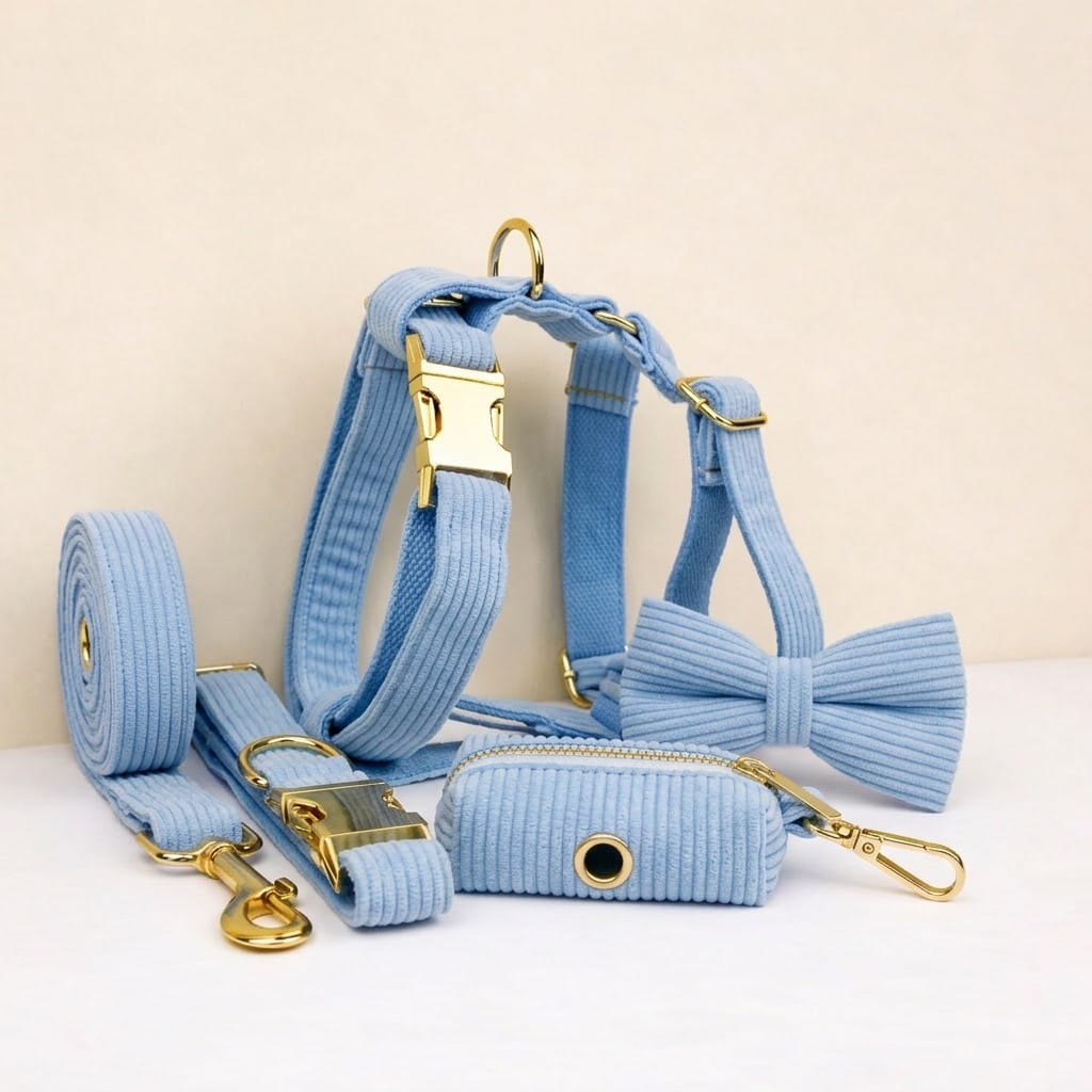 D&D Paws  Blue Corduroy Set