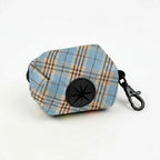 Designed Blue Brown Plaid Dog Vest Set