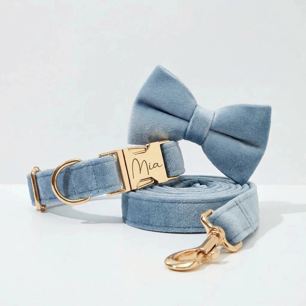 Dusty Blue Velvet Set