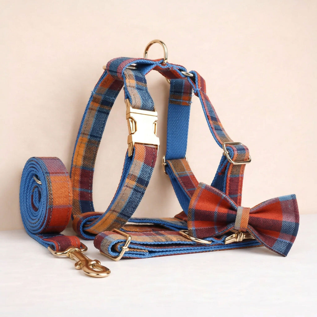 D&D Paws  Midnight Copper Plaid Set