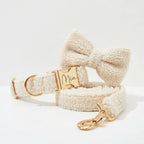 Wedding Teddy Handmade Knitted Collar Leash Set