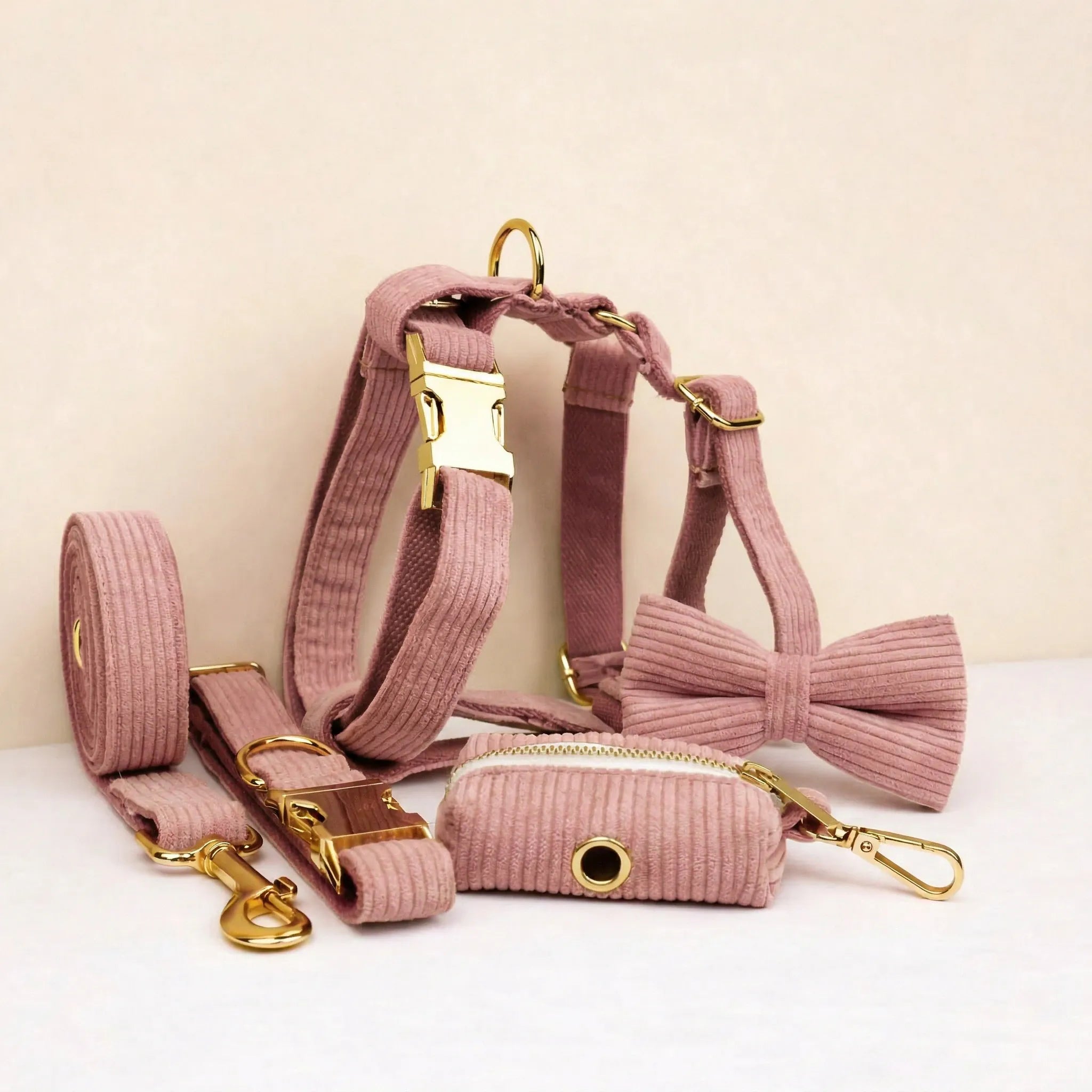DDPaws  Corduroy Dusty Pink Set