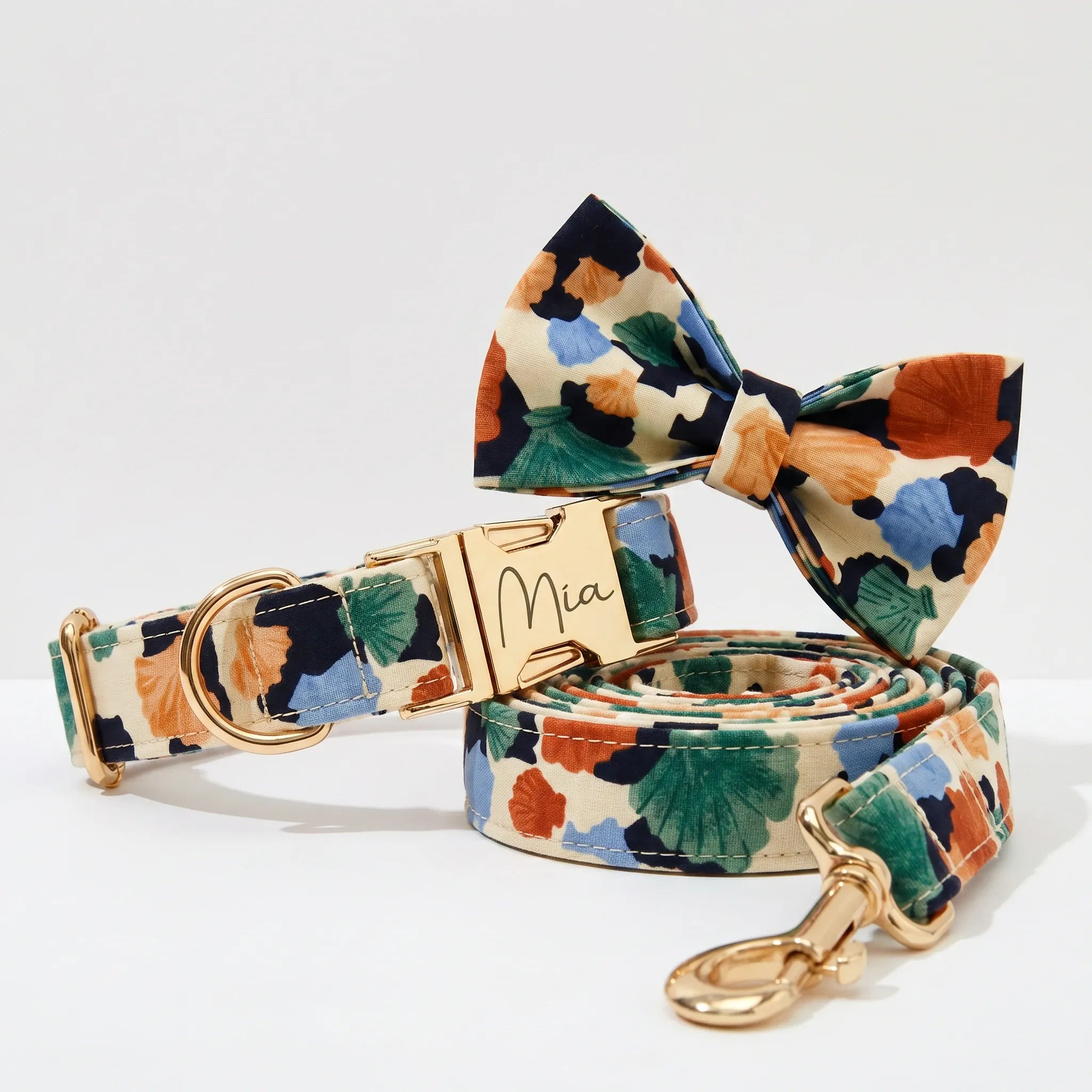 Painted Petals Floral Collar Leash Set