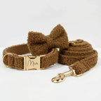 Lambskin Teddy Collar Leash Set