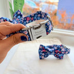 D&D Paws Designed Navy Retrol Floral Dog Vest Set