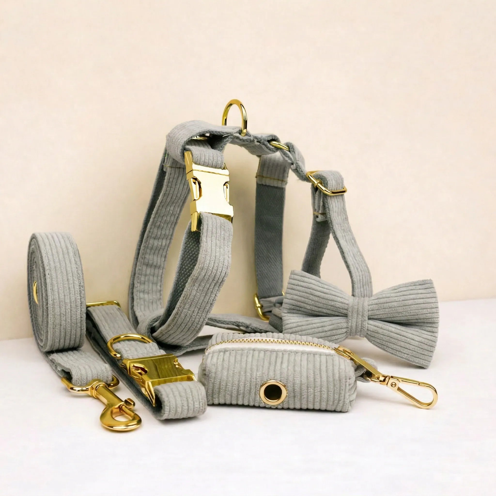 DDPaws  Light Grey Corduroy Set