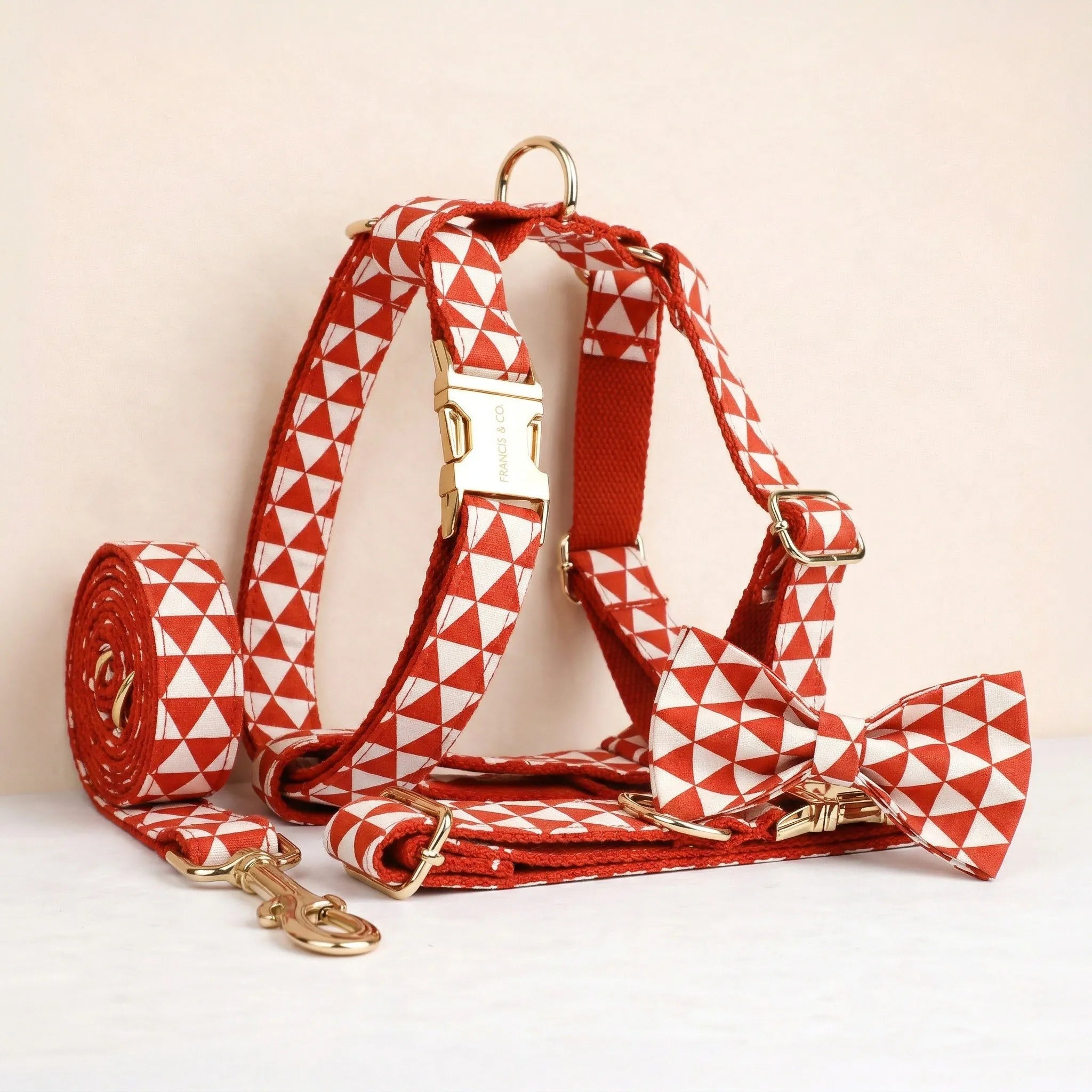 DDPaws  Red White Check Set