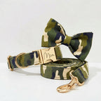 Tactical Plaid Collar Leash Set